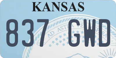 KS license plate 837GWD