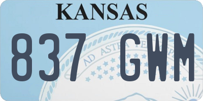 KS license plate 837GWM