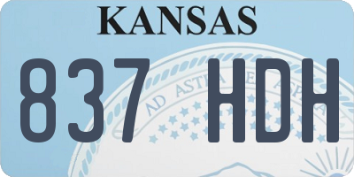 KS license plate 837HDH