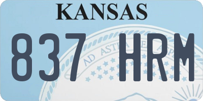 KS license plate 837HRM