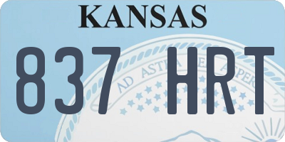 KS license plate 837HRT
