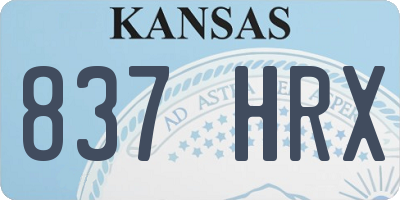 KS license plate 837HRX