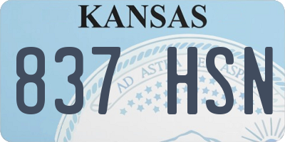 KS license plate 837HSN
