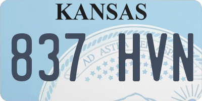 KS license plate 837HVN