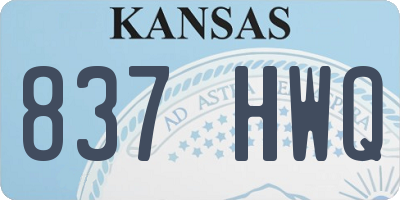 KS license plate 837HWQ