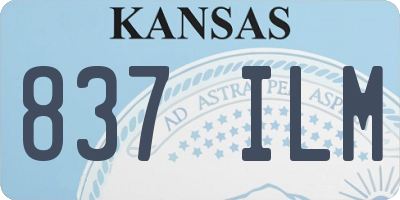 KS license plate 837ILM