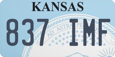 KS license plate 837IMF