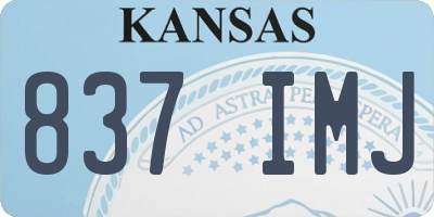 KS license plate 837IMJ