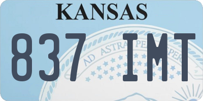 KS license plate 837IMT
