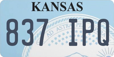 KS license plate 837IPQ
