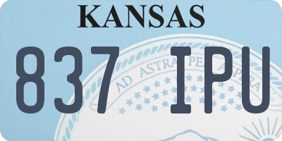 KS license plate 837IPU