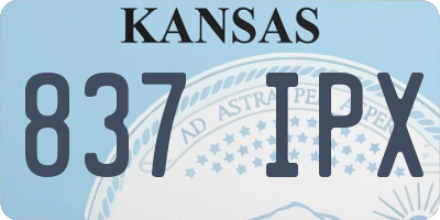 KS license plate 837IPX