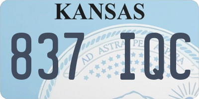 KS license plate 837IQC