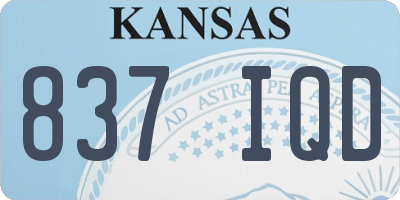 KS license plate 837IQD