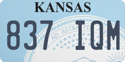 KS license plate 837IQM