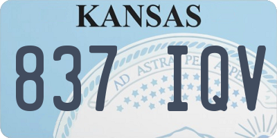 KS license plate 837IQV