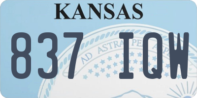 KS license plate 837IQW