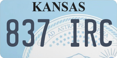 KS license plate 837IRC