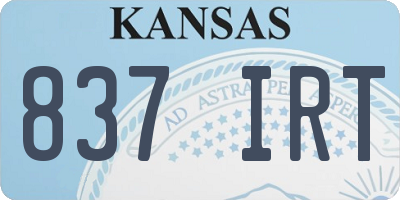 KS license plate 837IRT