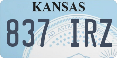KS license plate 837IRZ