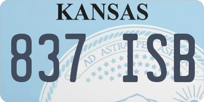 KS license plate 837ISB