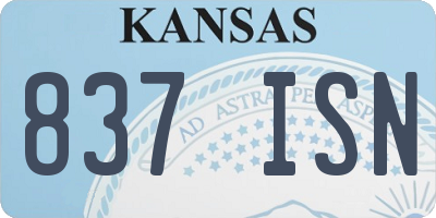 KS license plate 837ISN