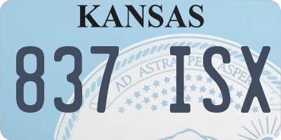 KS license plate 837ISX
