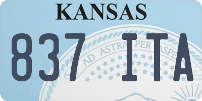 KS license plate 837ITA