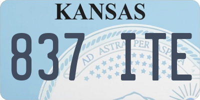 KS license plate 837ITE