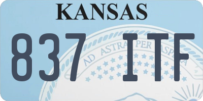 KS license plate 837ITF