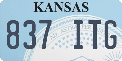 KS license plate 837ITG