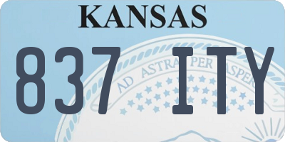 KS license plate 837ITY