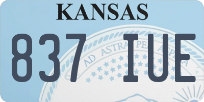 KS license plate 837IUE