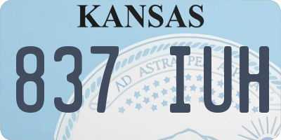 KS license plate 837IUH