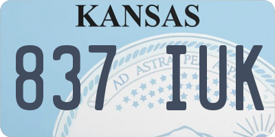 KS license plate 837IUK