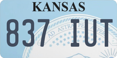 KS license plate 837IUT