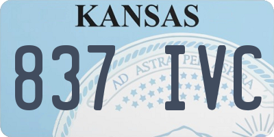 KS license plate 837IVC