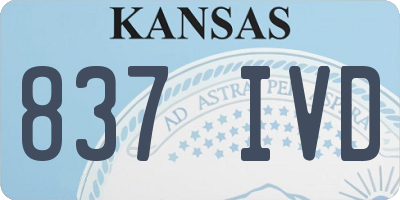 KS license plate 837IVD