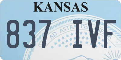 KS license plate 837IVF