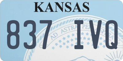 KS license plate 837IVQ