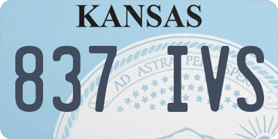 KS license plate 837IVS