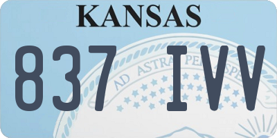KS license plate 837IVV