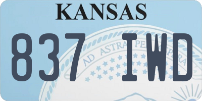 KS license plate 837IWD