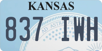KS license plate 837IWH
