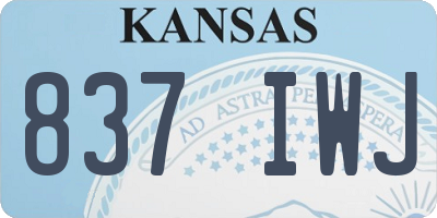 KS license plate 837IWJ