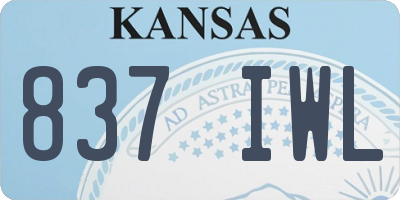 KS license plate 837IWL