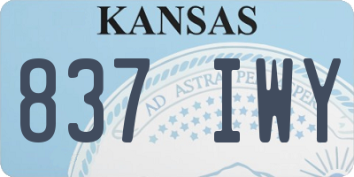 KS license plate 837IWY