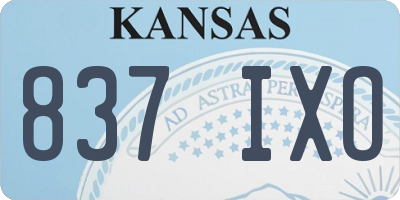 KS license plate 837IXO