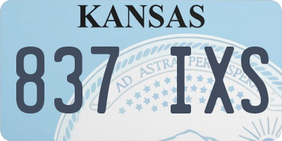 KS license plate 837IXS
