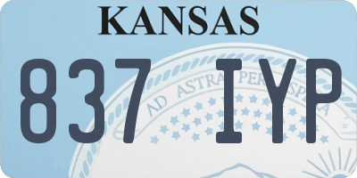 KS license plate 837IYP